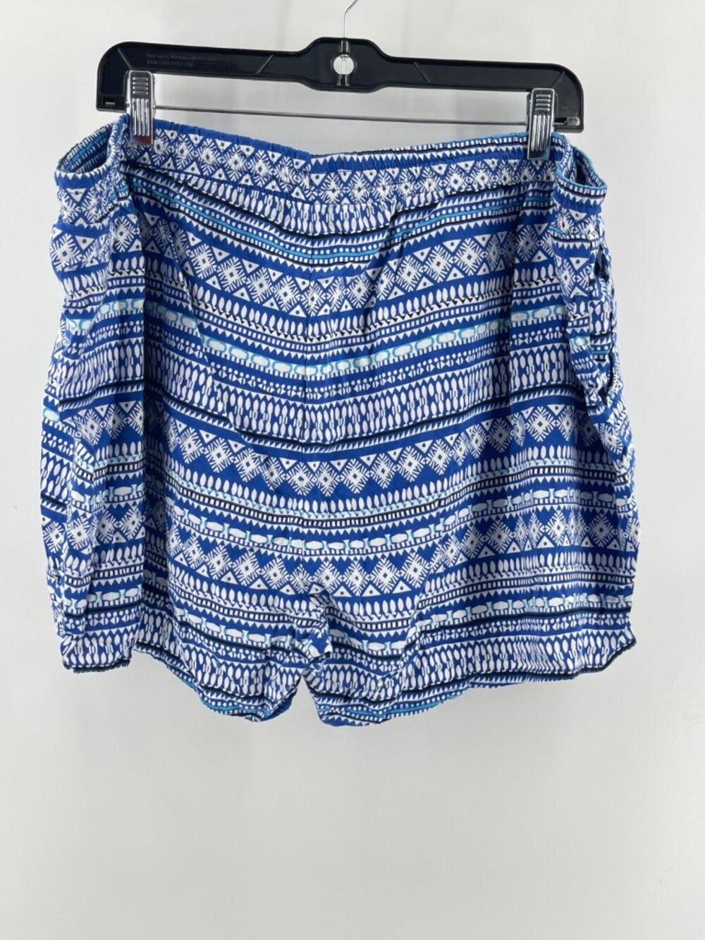 Old Navy Blue White Pattern Pull On Paper Bag Drawstring Waist Shorts Size XXL - Picture 3 of 13